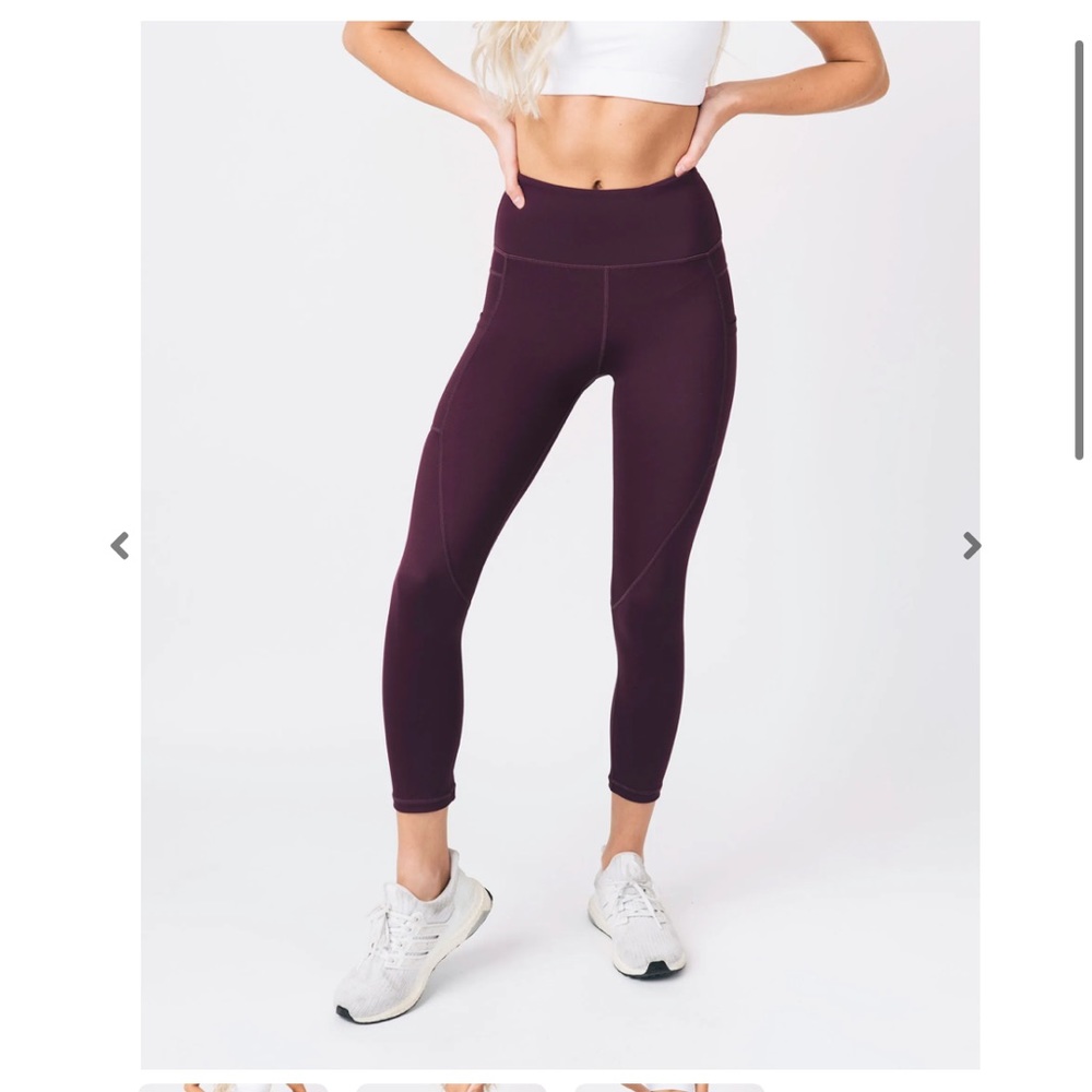 ZYIA plum pocket light n tight hi rise capri 20” size 6-8